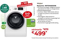 Promoties Whirlpool wasmachine - wxffd9469ebsvbe - Whirlpool - Geldig van 26/04/2024 tot 31/05/2024 bij Exellent