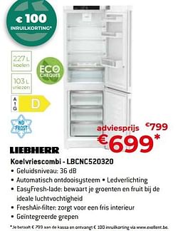 Liebherr koelvriescombi - lbcnc520320