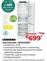 Promoties Liebherr koelvriescombi - lbcnc520320 - Liebherr - Geldig van 26/04/2024 tot 31/05/2024 bij Exellent
