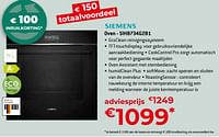 Promoties Siemens oven - sihb734g2b1 - Siemens - Geldig van 26/04/2024 tot 31/05/2024 bij Exellent