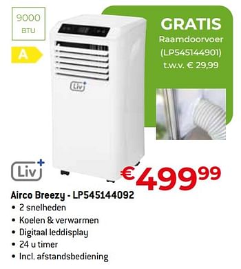 Promoties Liv airco breezy - lp545144092 - LIV - Geldig van 26/04/2024 tot 31/05/2024 bij Exellent