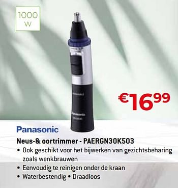 Promotions Panasonic neus-+ oortrimmer - paergn30k503 - Panasonic - Valide de 26/04/2024 à 31/05/2024 chez Exellent