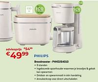 Promoties Philips broodrooster - phhd264010 - Philips - Geldig van 26/04/2024 tot 31/05/2024 bij Exellent
