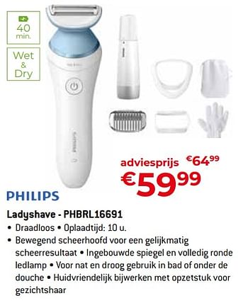 Promoties Philips ladyshave - phbrl16691 - Philips - Geldig van 26/04/2024 tot 31/05/2024 bij Exellent