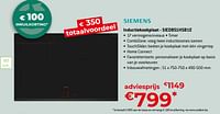 Promoties Siemens inductiekookplaat - sied851hsb1e - Siemens - Geldig van 26/04/2024 tot 31/05/2024 bij Exellent