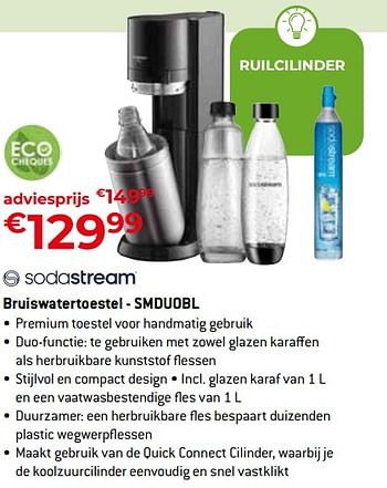 Promotions Sodastream bruiswatertoestel - smduobl - Sodastream - Valide de 26/04/2024 à 31/05/2024 chez Exellent