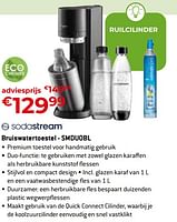 Promoties Sodastream bruiswatertoestel - smduobl - Sodastream - Geldig van 26/04/2024 tot 31/05/2024 bij Exellent