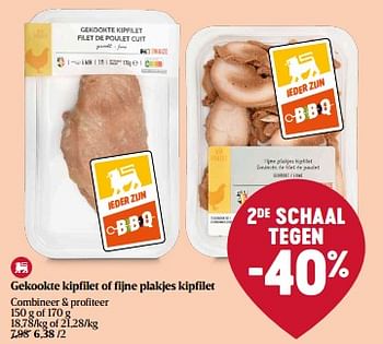 Promoties Gekookte kipfilet of fijne plakjes kipfilet - Huismerk - Delhaize - Geldig van 01/05/2024 tot 08/05/2024 bij Delhaize