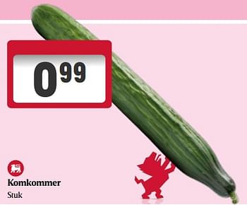 Promotions Komkommer - Produit Maison - Delhaize - Valide de 01/05/2024 à 08/05/2024 chez Delhaize