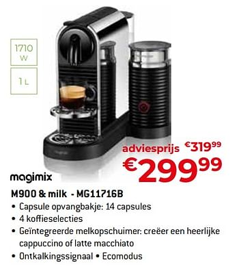 Promotions Magimix m900 + milk - mg11716b - Magimix - Valide de 26/04/2024 à 31/05/2024 chez Exellent