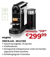 Promoties Magimix m900 + milk - mg11716b - Magimix - Geldig van 26/04/2024 tot 31/05/2024 bij Exellent