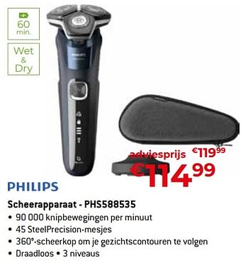Promotions Philips scheerapparaat - phs588535 - Philips - Valide de 26/04/2024 à 31/05/2024 chez Exellent