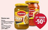 Promoties Chinese curry - Manna - Geldig van 01/05/2024 tot 08/05/2024 bij Delhaize
