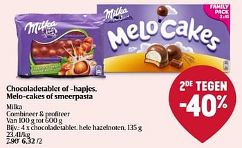 Promotions Chocoladetablet hele hazelnoten - Milka - Valide de 01/05/2024 à 08/05/2024 chez Delhaize
