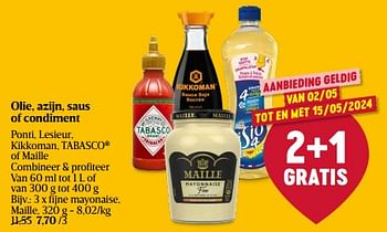 Promoties Fijne mayonaise maille - Maille - Geldig van 01/05/2024 tot 08/05/2024 bij Delhaize
