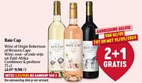 Promoties Baie cap wine of origin robertson of western cape witte rosé of rode wijn - Rosé wijnen - Geldig van 01/05/2024 tot 08/05/2024 bij Delhaize