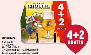Promotions Blond bier - Chouffe - Valide de 01/05/2024 à 08/05/2024 chez Delhaize