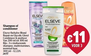 Promotions Elseve vitaliserende shampoo multivitamines normaal haar - L'Oreal Paris - Valide de 01/05/2024 à 08/05/2024 chez Delhaize