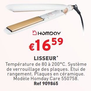 Promoties Lisseur homday care 550758 - Homday - Geldig van 02/05/2024 tot 06/05/2024 bij Trafic