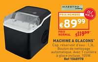 Promotions Maestro machine a glacons - Maestro - Valide de 02/05/2024 à 06/05/2024 chez Trafic