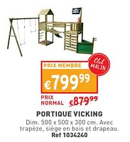 Promotions Portique vicking - Produit maison - Trafic  - Valide de 02/05/2024 à 06/05/2024 chez Trafic