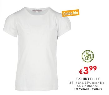 Promotions T-shirt fille - Produit maison - Trafic  - Valide de 02/05/2024 à 06/05/2024 chez Trafic