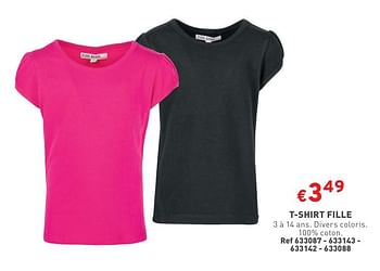 Promoties T-shirt fille - Huismerk - Trafic  - Geldig van 02/05/2024 tot 06/05/2024 bij Trafic