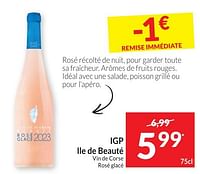 Promotions Igp ile de beauté vin de corse rosé glacé - Vins rosé - Valide de 30/04/2024 à 05/05/2024 chez Intermarche