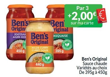 Promotions Ben’s original sauce chaude - Ben'Original - Valide de 01/05/2024 à 31/05/2024 chez Intermarche
