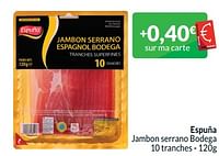 Promotions Espuña jambon serrano bodega - ESPUÑA - Valide de 01/05/2024 à 31/05/2024 chez Intermarche