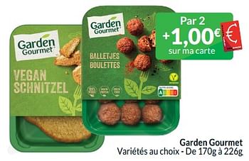 Promoties Garden gourmet variétés au choix - Garden Gourmet - Geldig van 01/05/2024 tot 31/05/2024 bij Intermarche