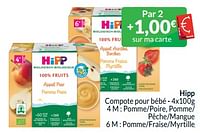 Promotions Hipp compote pour bébé - Hipp - Valide de 01/05/2024 à 31/05/2024 chez Intermarche