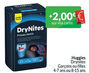 Promoties Huggies drynites garçons ou filles - Huggies - Geldig van 01/05/2024 tot 31/05/2024 bij Intermarche