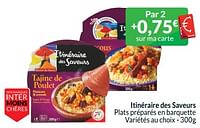 Promotions Itinéraire des saveurs plats préparés en barquette - Itinéraire des Saveurs - Valide de 01/05/2024 à 31/05/2024 chez Intermarche