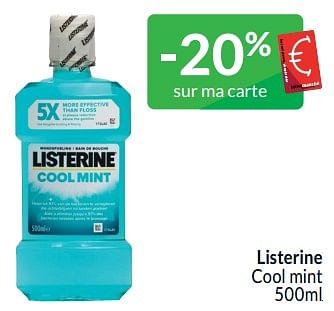 Promoties Listerine cool mint - Listerine - Geldig van 01/05/2024 tot 31/05/2024 bij Intermarche