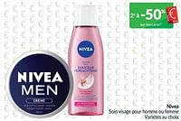 Promotions Nivea soin visage pour homme ou femme - Nivea - Valide de 01/05/2024 à 31/05/2024 chez Intermarche