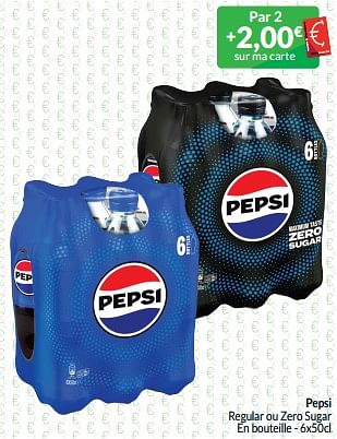 Promoties Pepsi regular ou zero sugar - Pepsi - Geldig van 01/05/2024 tot 31/05/2024 bij Intermarche