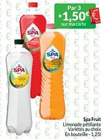 Promotions Spa fruit limonade pétillante - Spa - Valide de 01/05/2024 à 31/05/2024 chez Intermarche