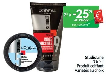 Promoties Studioline l’oréal produit coiffant - L'Oreal Paris - Geldig van 01/05/2024 tot 31/05/2024 bij Intermarche