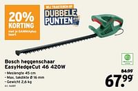 Promoties Bosch heggenschaar easyhedgecut 46 - Bosch - Geldig van 01/05/2024 tot 07/05/2024 bij Gamma