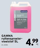 Promoties Gamma ruitensproeiervloeistof - Huismerk - Gamma - Geldig van 01/05/2024 tot 07/05/2024 bij Gamma
