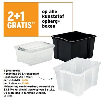Promoties Handy box transparant - Huismerk - Gamma - Geldig van 01/05/2024 tot 07/05/2024 bij Gamma