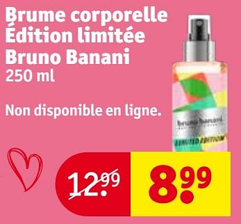 Promoties Brume corporelle édition limitée bruno banani - Bruno Banani - Geldig van 30/04/2024 tot 12/05/2024 bij Kruidvat