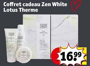 Promoties Coffret cadeau zen white lotus therme - Therme - Geldig van 30/04/2024 tot 12/05/2024 bij Kruidvat