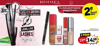 Promoties Crayon à lèvres lasting finish - Rimmel - Geldig van 30/04/2024 tot 12/05/2024 bij Kruidvat