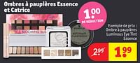 Promotions Ombre à paupières luminous eye tint essence - Essence - Valide de 30/04/2024 à 12/05/2024 chez Kruidvat
