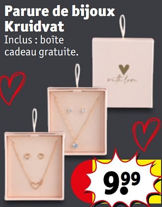 Promotions Parure de bijoux kruidvat - Produit maison - Kruidvat - Valide de 30/04/2024 à 12/05/2024 chez Kruidvat