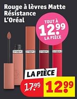 Promotions Rouge à lèvres matte résistance l’oréal - L'Oreal Paris - Valide de 30/04/2024 à 12/05/2024 chez Kruidvat