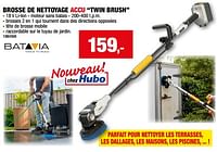Promotions Batavia brosse de nettoyage accu twin brush - Batavia - Valide de 01/05/2024 à 21/05/2024 chez Hubo