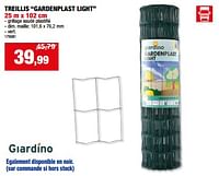 Promotions Treillis gardenplast light - Giardino - Valide de 01/05/2024 à 21/05/2024 chez Hubo